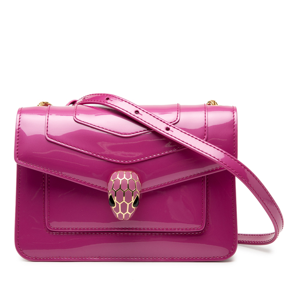 Pre-Loved Bvlgari Patent Serpenti Forever Crossbody
